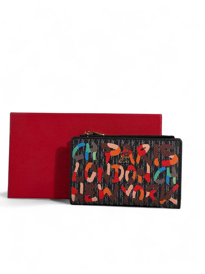 🎨 Carolina Herrera Multicolor Graffiti Wallet – Limited Edition