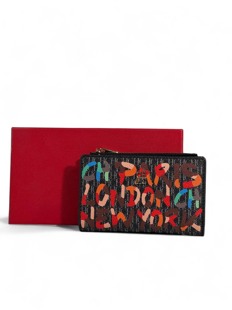 🎨 Carolina Herrera Multicolor Graffiti Wallet – Limited Edition