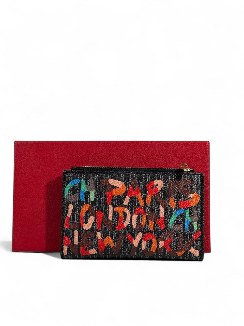 🎨 Carolina Herrera Multicolor Graffiti Wallet – Limited Edition