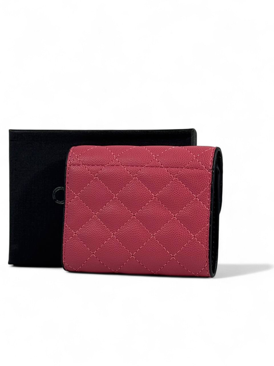 Chanel Quilted Pink Caviar Leather Wallet – Feminine Luxury