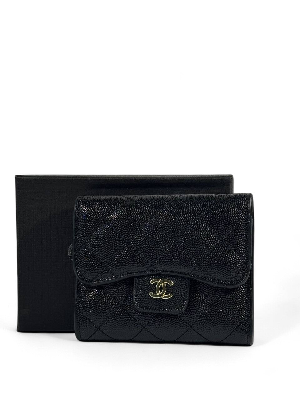 🖤 Chanel Quilted Black Caviar Leather Wallet – Timeless Luxury