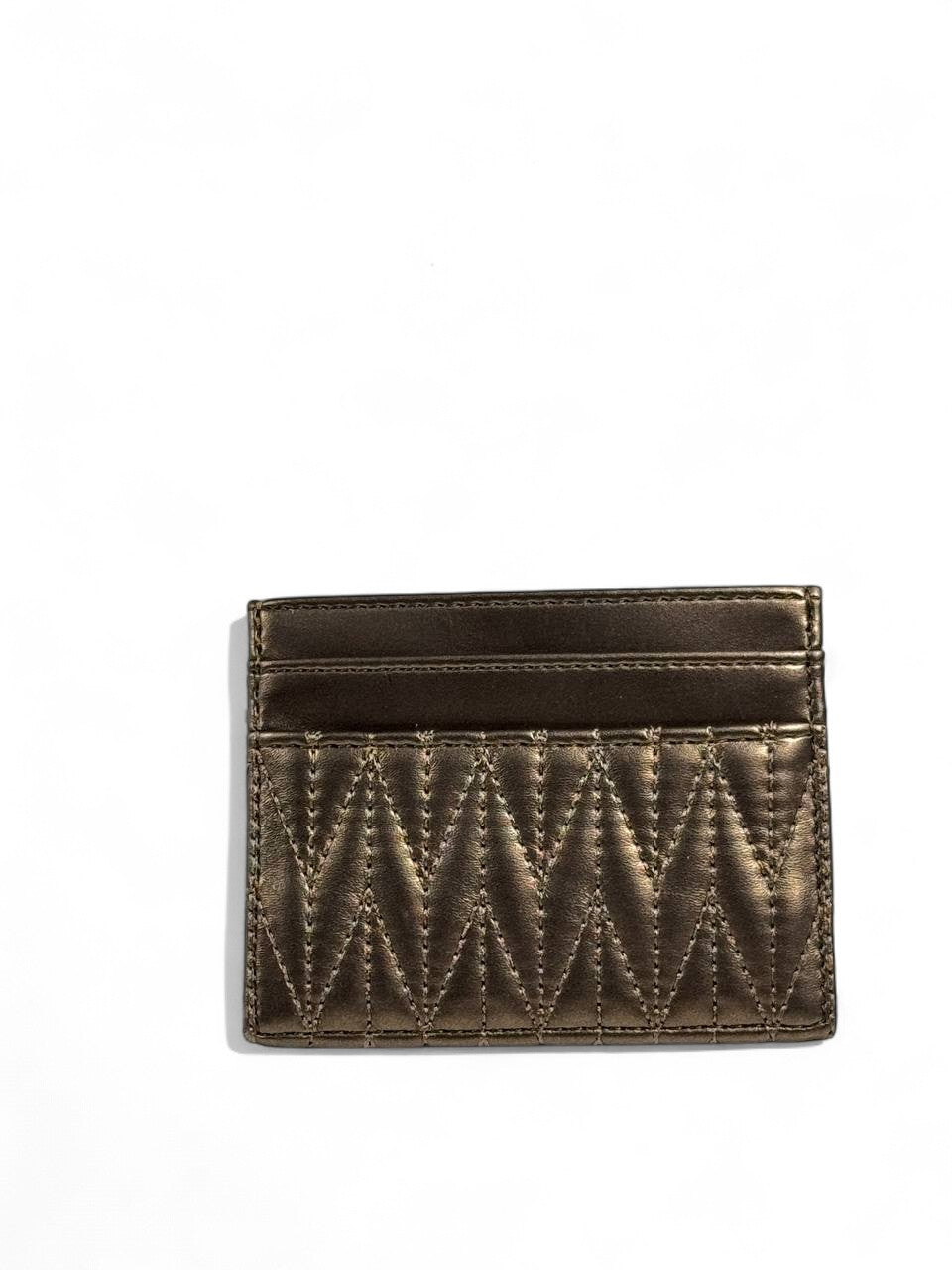 👜 Miu Miu Quilted Metallic Bronze Card Holder – Timeless Glam