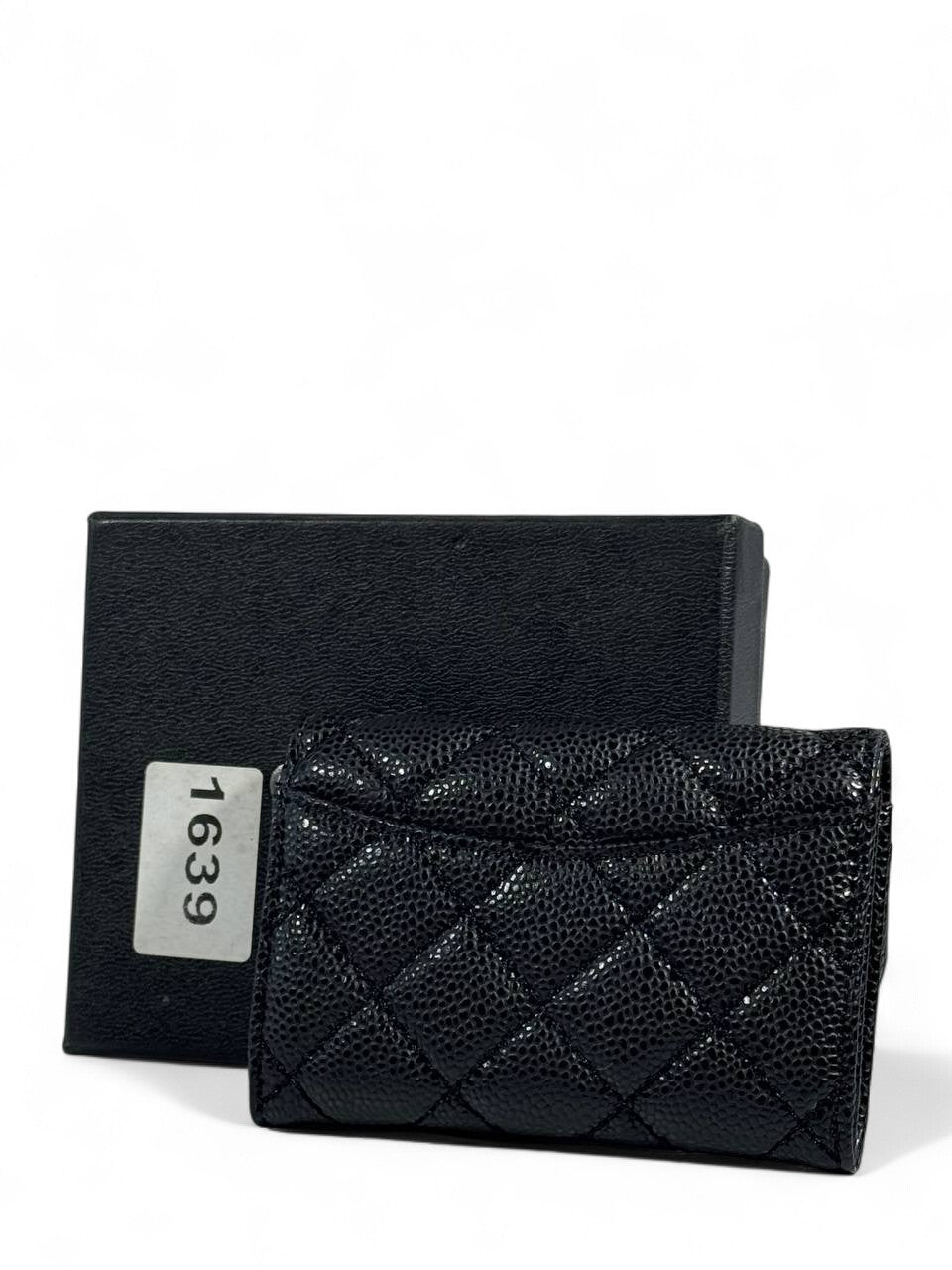 🖤 Chanel Classic Black Quilted Wallet – Gold CC Logo