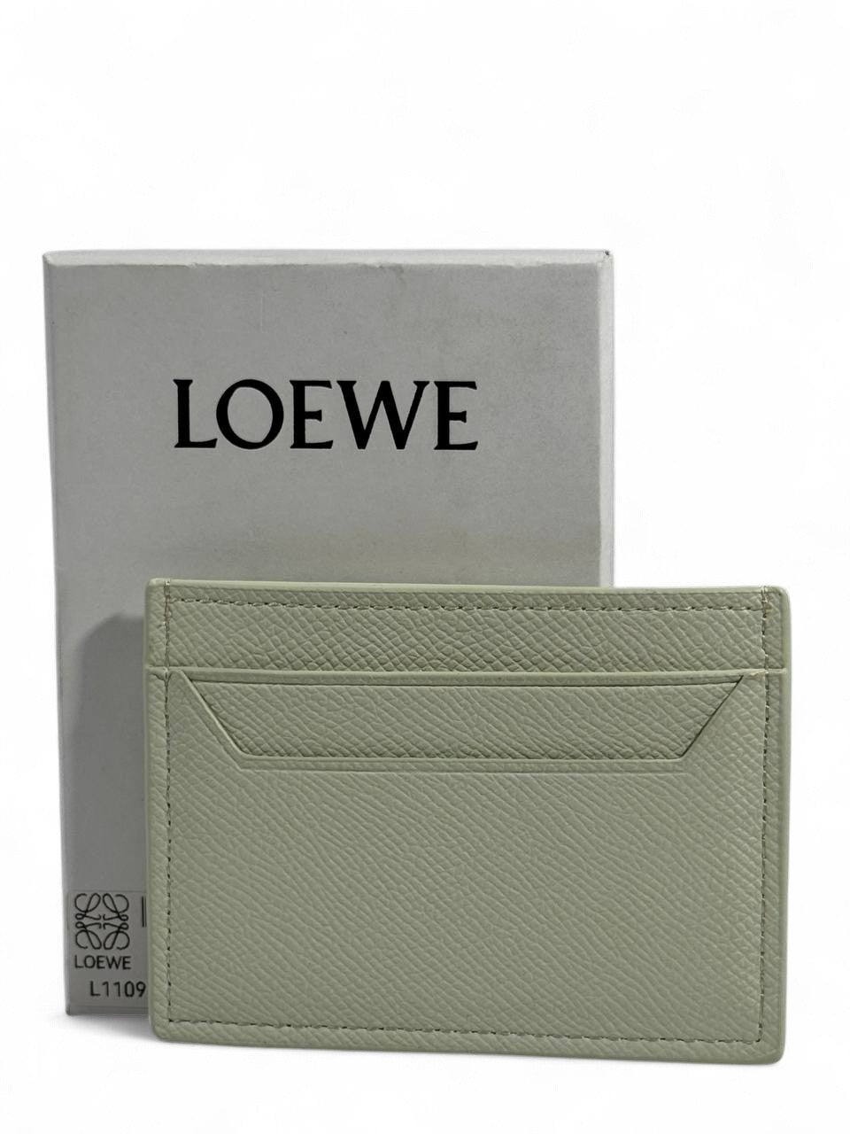 🤍 Loewe Anagram Leather Card Holder – White