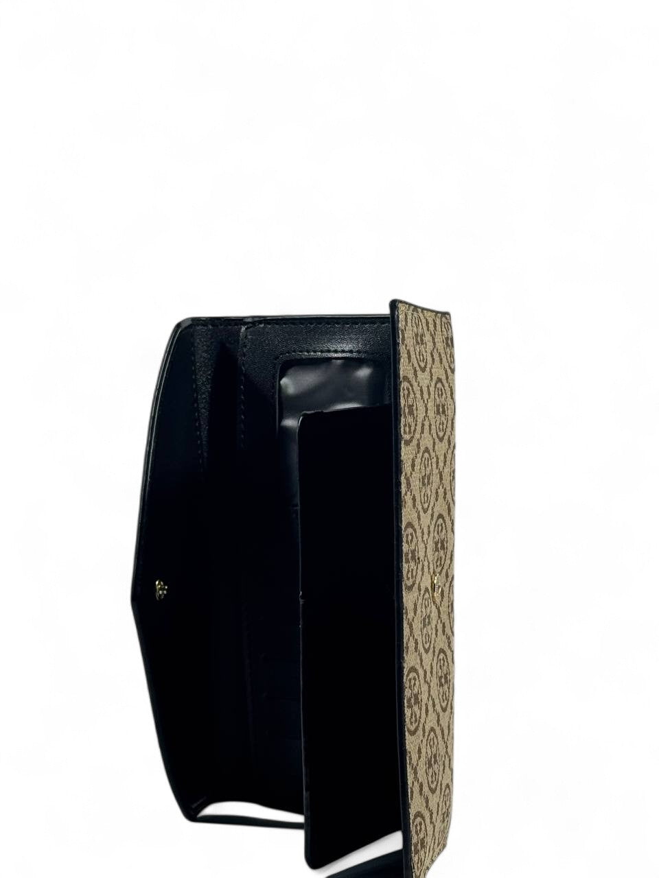 🤎 Tory Burch-Inspired Long Wallet – Beige & Brown Monogram