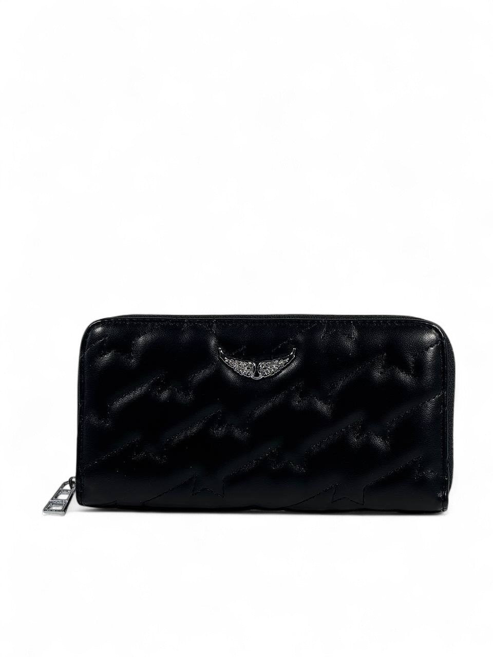 🖤 Zadig & Voltaire-Inspired Quilted Zip Wallet – Black