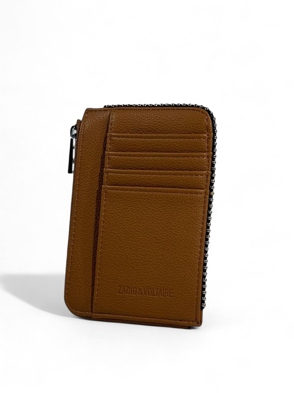 🤎 Zadig & Voltaire-Inspired Zip Wallet – Camel Brown