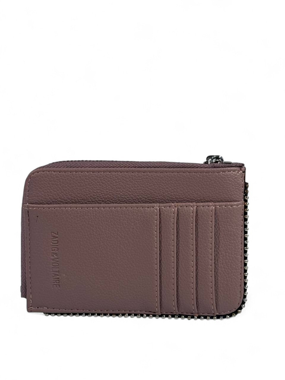 💜 Zadig & Voltaire-Inspired Zip Wallet – Deep Mauve