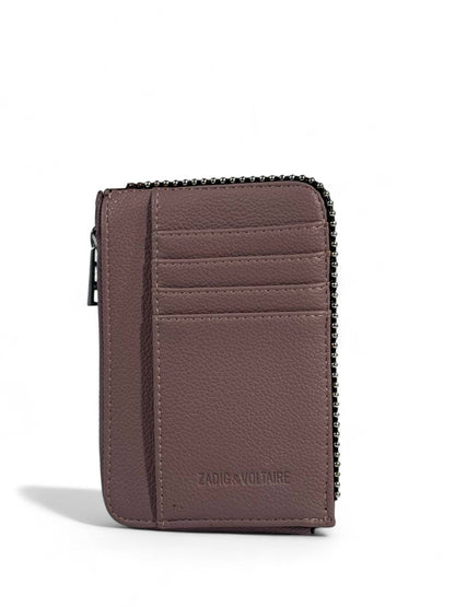 💜 Zadig & Voltaire-Inspired Zip Wallet – Deep Mauve