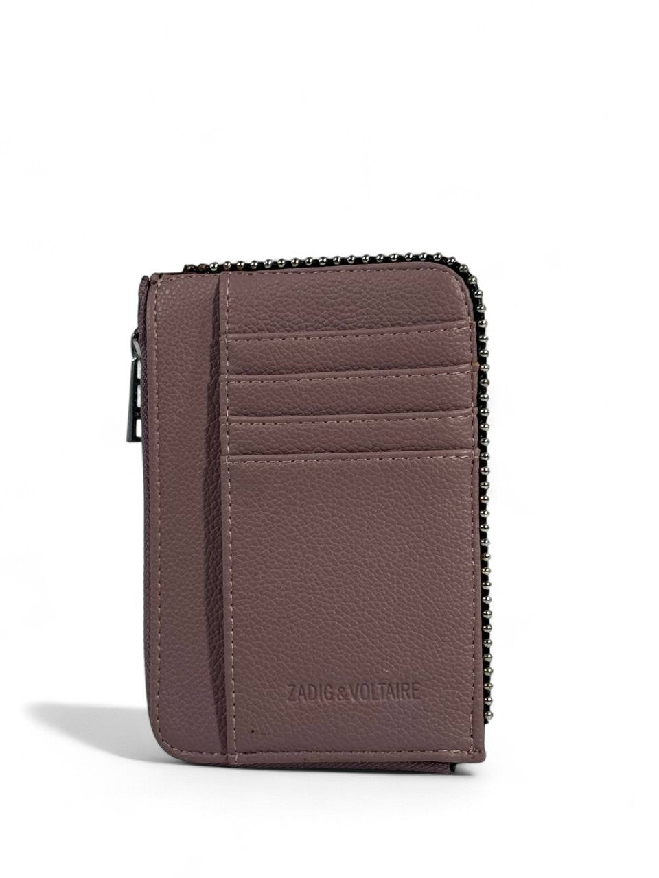 💜 Zadig & Voltaire-Inspired Zip Wallet – Deep Mauve