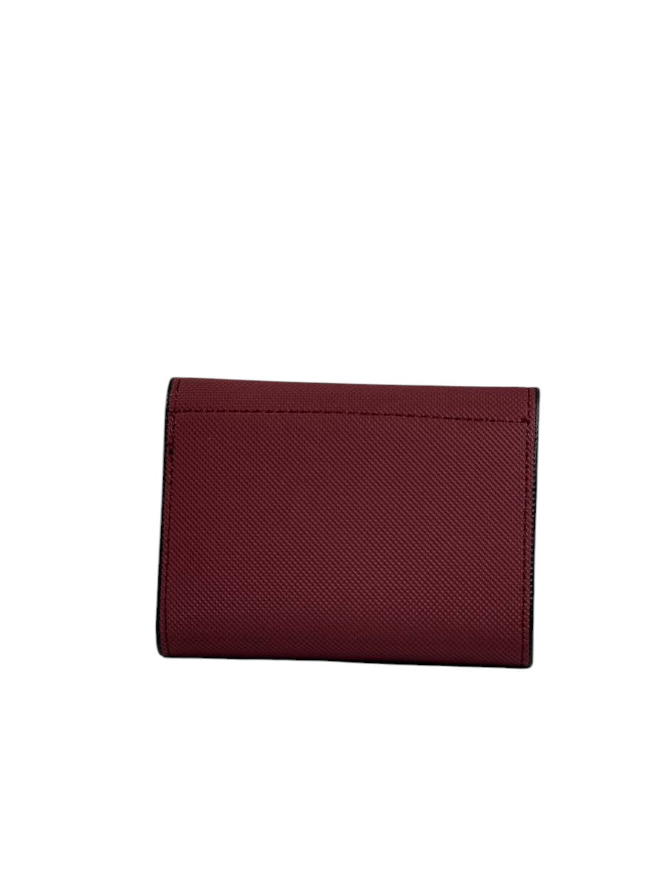 🐊 Lacoste Burgundy Trifold Wallet – Timeless Elegance ✨
