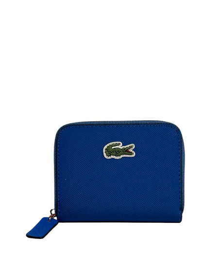 🐊 Lacoste Blue Zip-Around Wallet – Bold & Stylish 💙✨