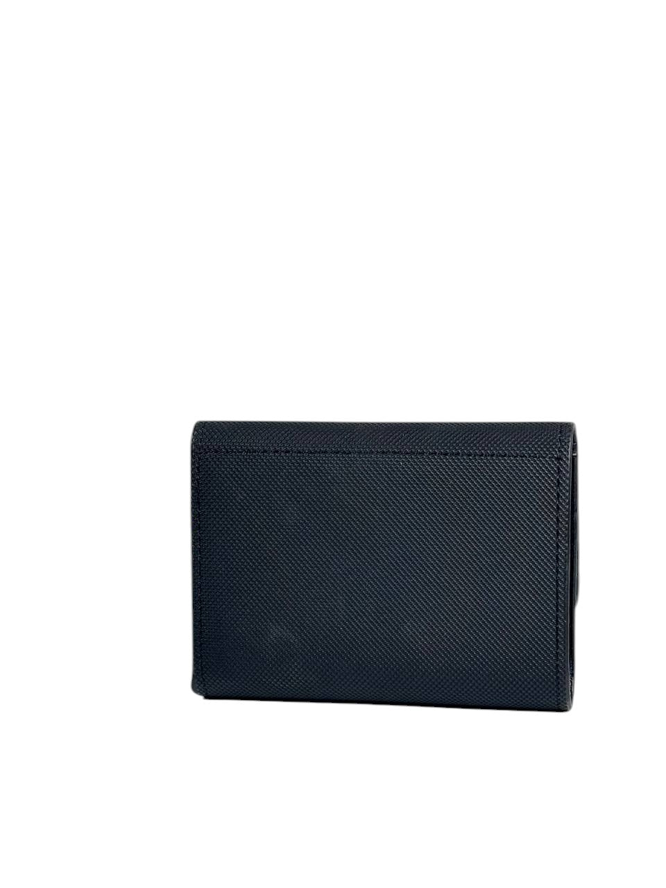 🐊 Lacoste Black Trifold Wallet – Classic & Timeless 🖤✨