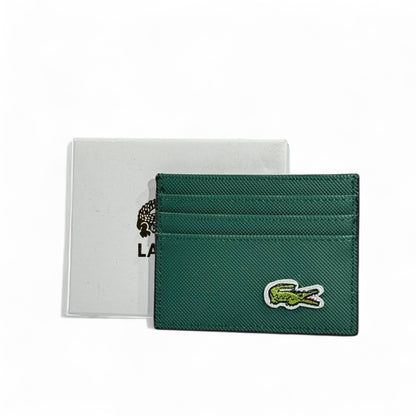 🐊 Lacoste Green Card Holder – Sleek Minimalism 🖤✨