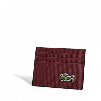 🐊 Lacoste Burgundy Card Holder – Bold & Minimal 🍷✨