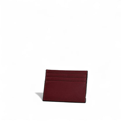 🐊 Lacoste Burgundy Card Holder – Bold & Minimal 🍷✨