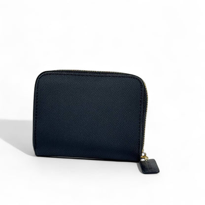 🐊 Lacoste Black Zip-Around Wallet – Timeless & Secure 🖤✨