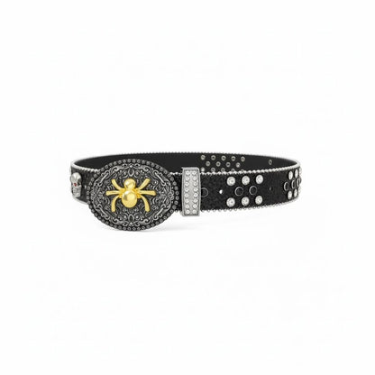 🕷️ Spider Statement Belt – Black & Gold Edition