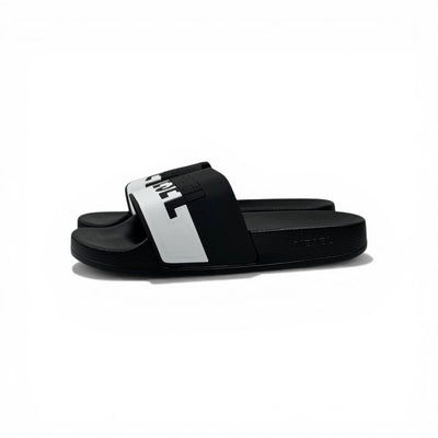 🖤 Diesel Slides – Black & White Logo Edition 🔥🩴