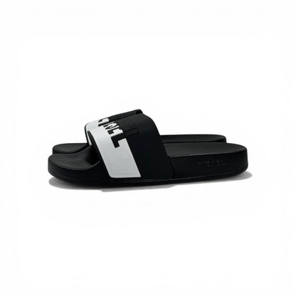 🖤 Diesel Slides – Black & White Logo Edition 🔥🩴