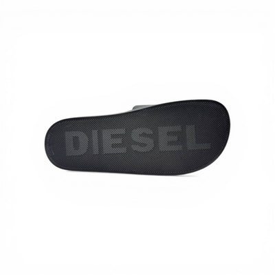🖤 Diesel Slides – Black & White Logo Edition 🔥🩴