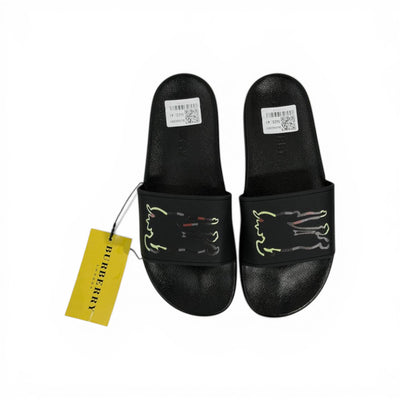 🖤 Burberry Slides – Black Signature Edition 🔥🩴