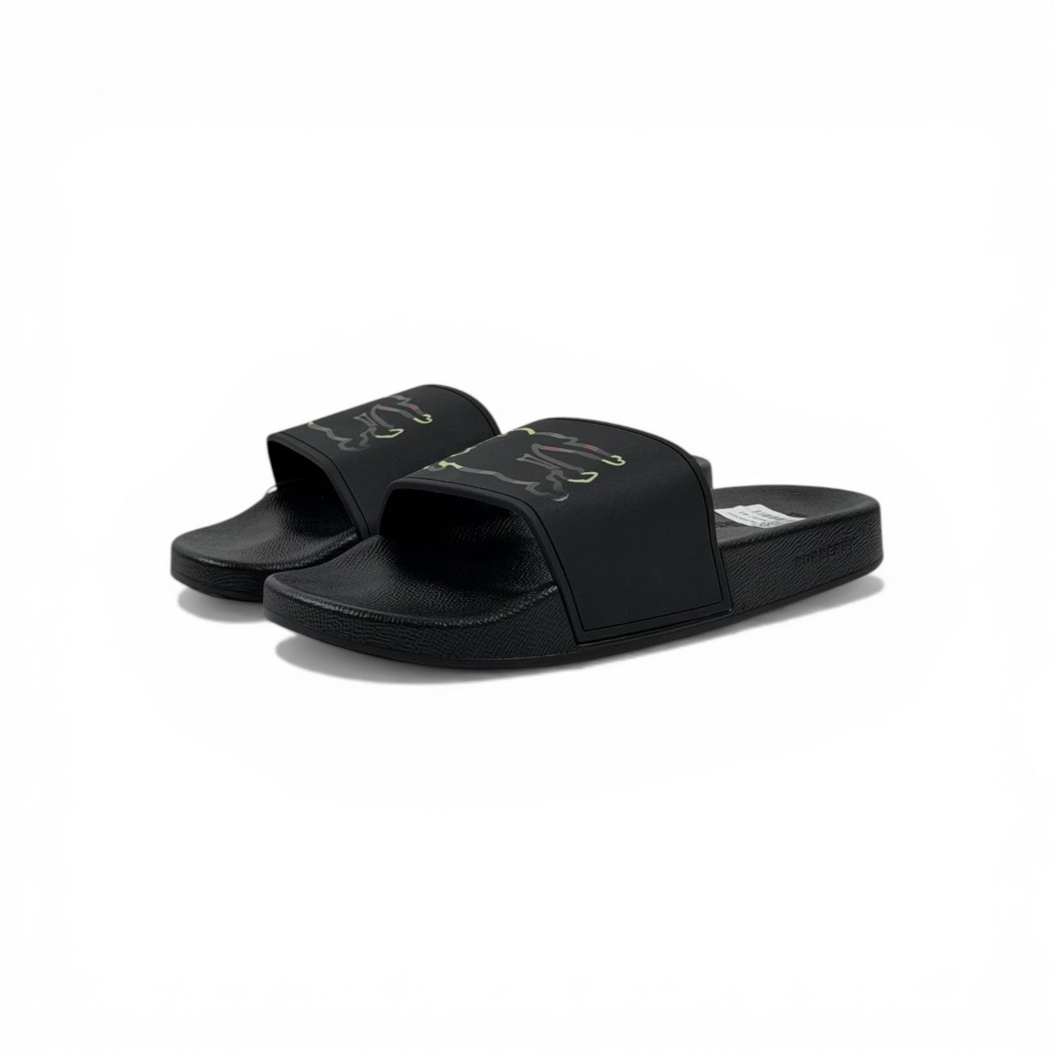 🖤 Burberry Slides – Black Signature Edition 🔥🩴