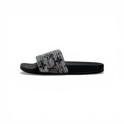 🖤 Louis Vuitton Slides – Grey Monogram Brush Edition 🎨🔥