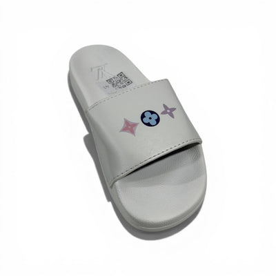 🤍 Louis Vuitton Slides – White Pastel Monogram Edition 🌸✨