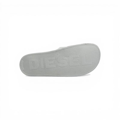 🔴⚪ Diesel Slides – White & Red Logo Edition 🔥🩴