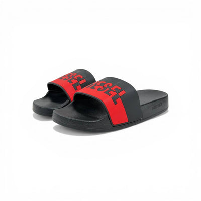 🔴🖤 Diesel Slides – Black & Red Power Edition 🔥🩴