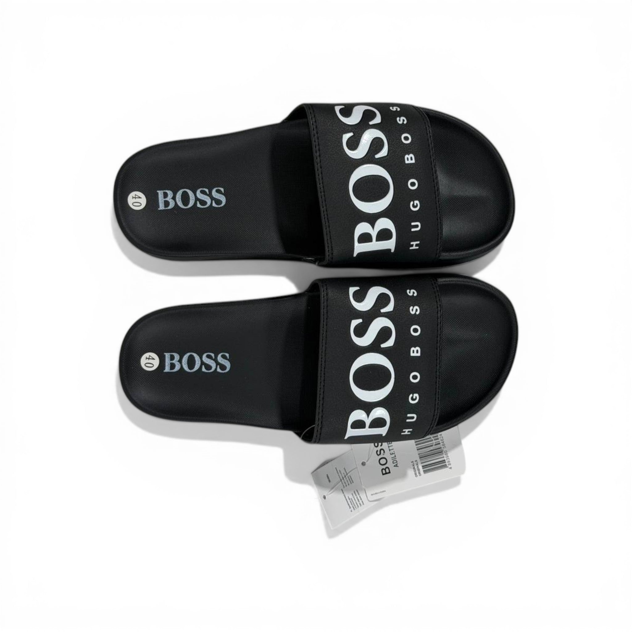 🖤 Hugo Boss Slides – Classic Black Signature Edition 🔥🩴