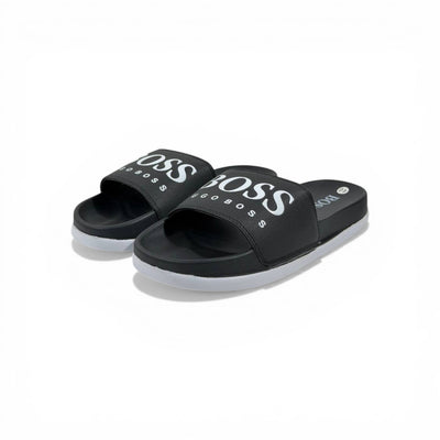 🖤 Hugo Boss Slides – Classic Black Signature Edition 🔥🩴