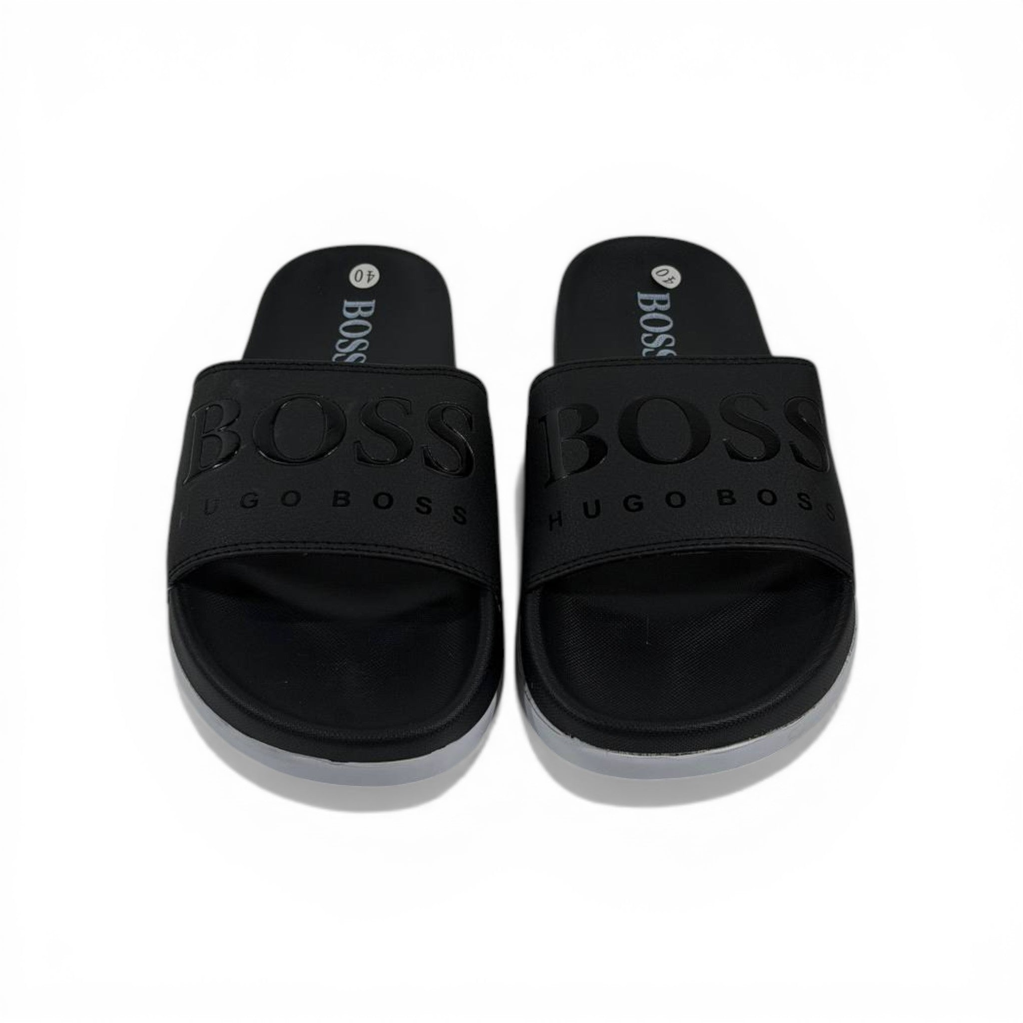 🖤✨ Hugo Boss Slides – All Black Premium Edition 🔥🩴