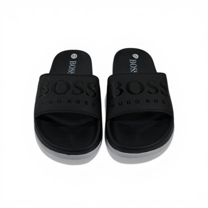 🖤✨ Hugo Boss Slides – All Black Premium Edition 🔥🩴