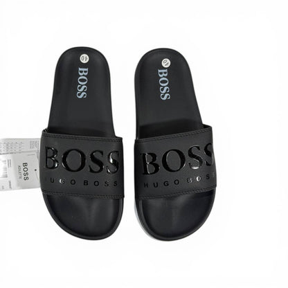 🖤✨ Hugo Boss Slides – All Black Premium Edition 🔥🩴