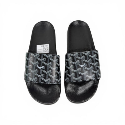 🖤✨ Goyard Pattern Slides – Monogram Luxury Edition 🔥🩴