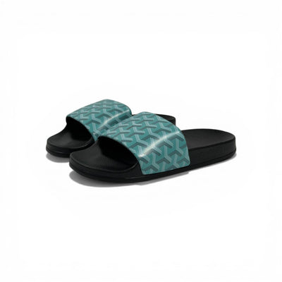 🟢✨ Goyard Pattern Slides – Mint Green Luxury Edition 💎🩴