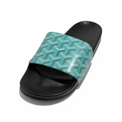 🟢✨ Goyard Pattern Slides – Mint Green Luxury Edition 💎🩴