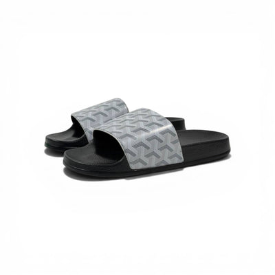 ⚪✨ Goyard Pattern Slides – Ice Grey Luxury Edition 💎🩴