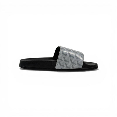 ⚪✨ Goyard Pattern Slides – Ice Grey Luxury Edition 💎🩴