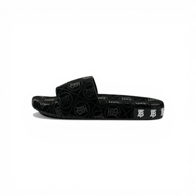 🖤 Burberry Monogram Rubber Slides – Black Luxury Summer Essential