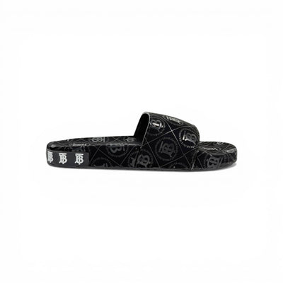 🖤 Burberry Monogram Rubber Slides – Black Luxury Summer Essential