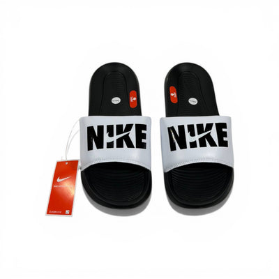 ⚪⚫ Nike Victory One Slides – White & Black Bold Edition