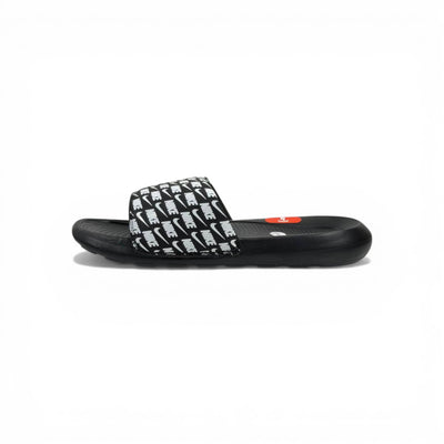 ⚫⚪ Nike All-Over Logo Slides – Streetwear Statement Edition