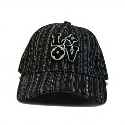 Louis Vuitton LOVE Signature Cap Black Stripe Edition 🧢🖤✨