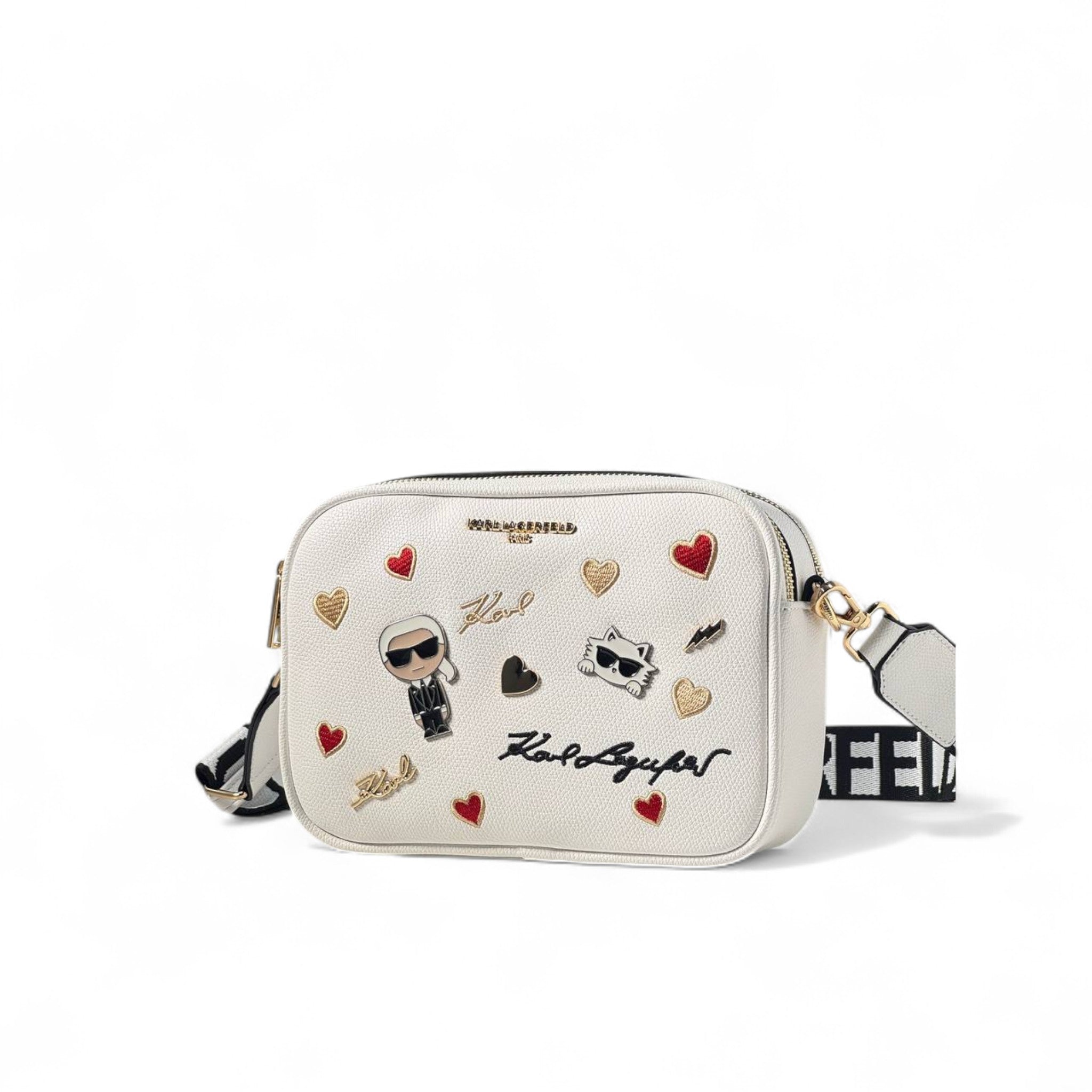 Karl Lagerfeld White Love Icons Crossbody 💖🐱