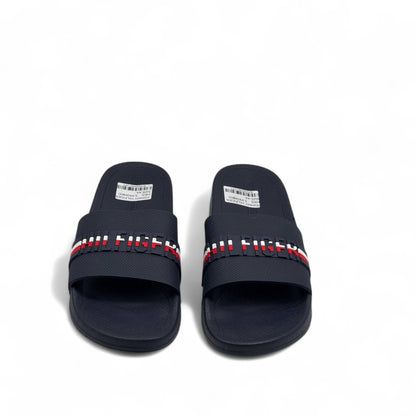 Tommy Hilfiger Navy Slides – Classic USA Vibe 🇺🇸🩴