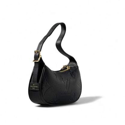 Louis Vuitton Black Empreinte Leather Shoulder Bag with Charm 🖤✨