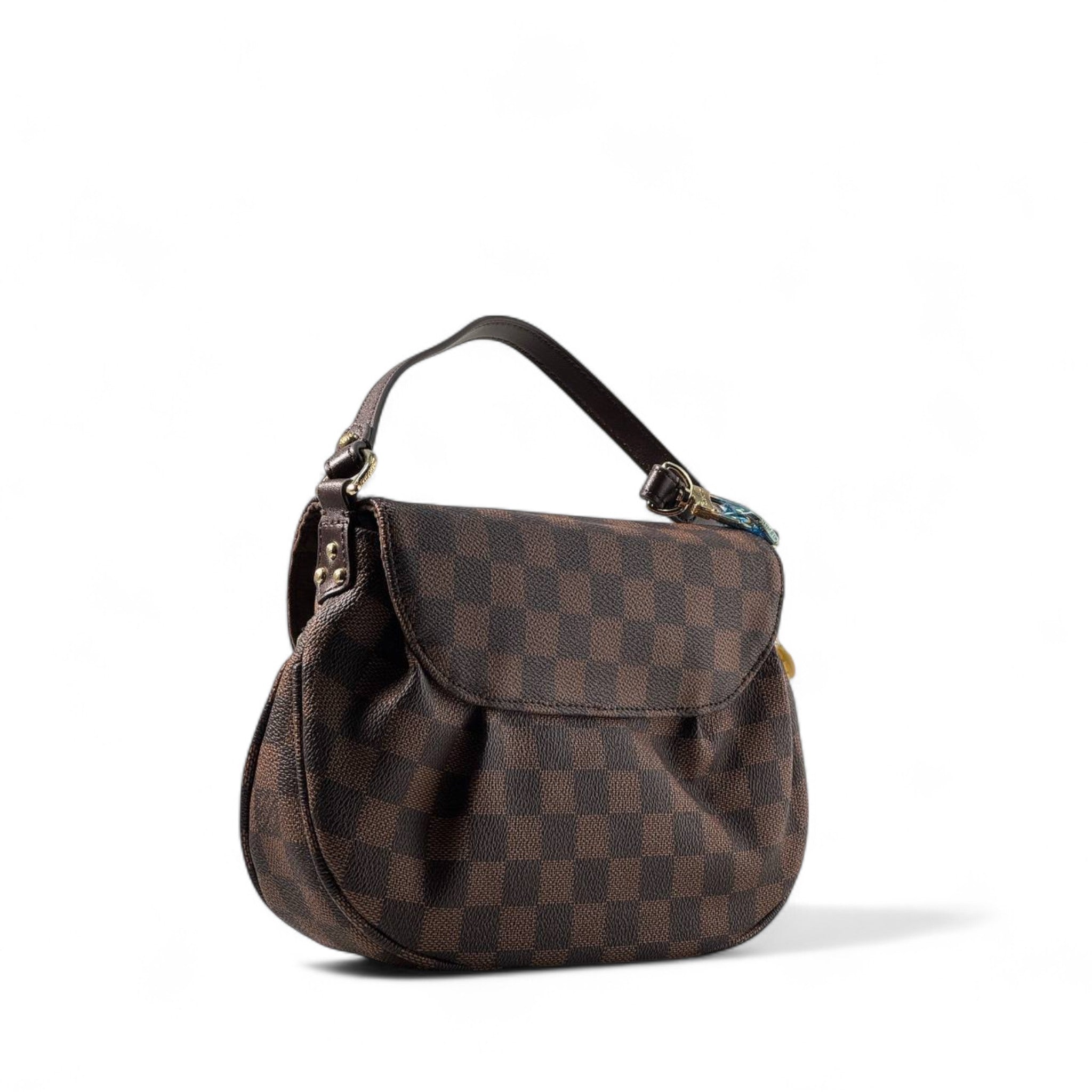 Louis Vuitton Damier Ebene Flap Shoulder Bag with Gold Lock 🔒❤️